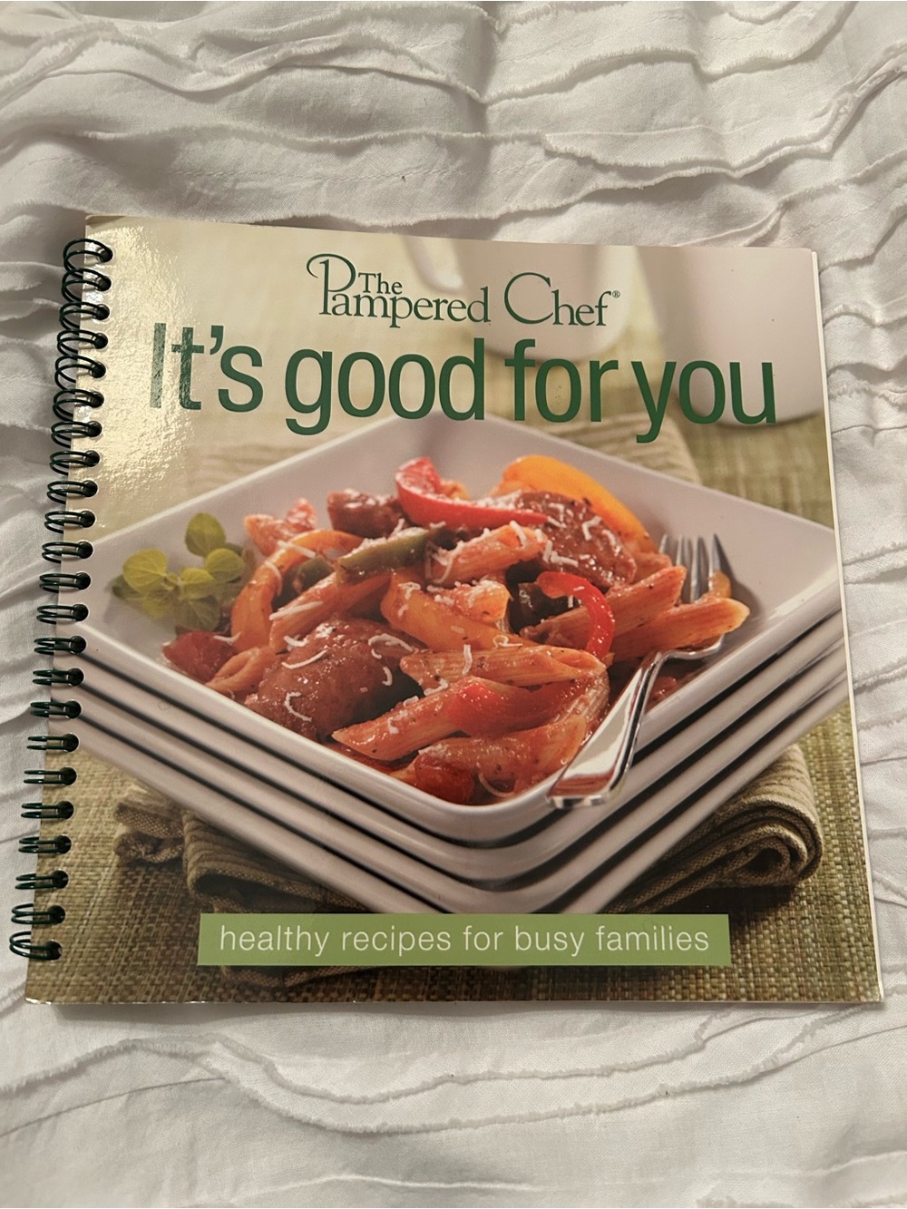 Pampered Chef It's Good For You Cookbook - Green and White
